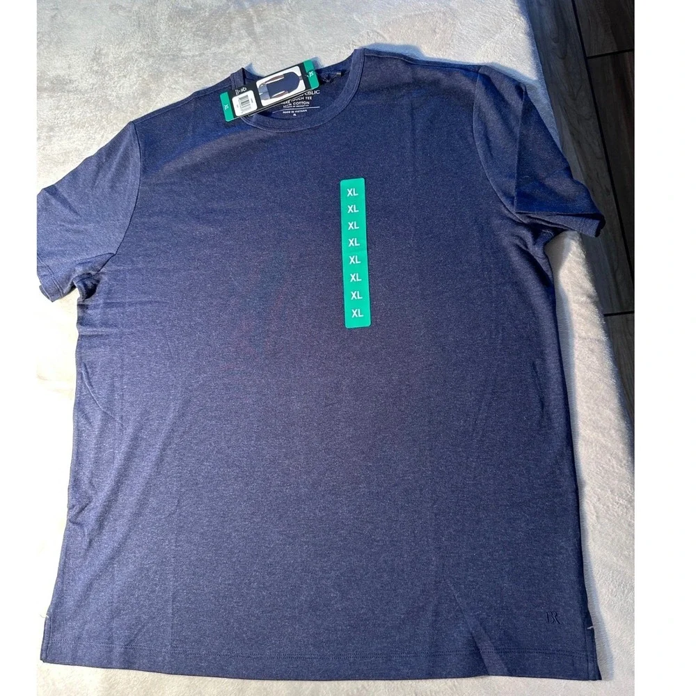 Banana Republic Luxe Touch Tee Mens XL Blue Short Sleeve 100% Cotton Shirt NWT